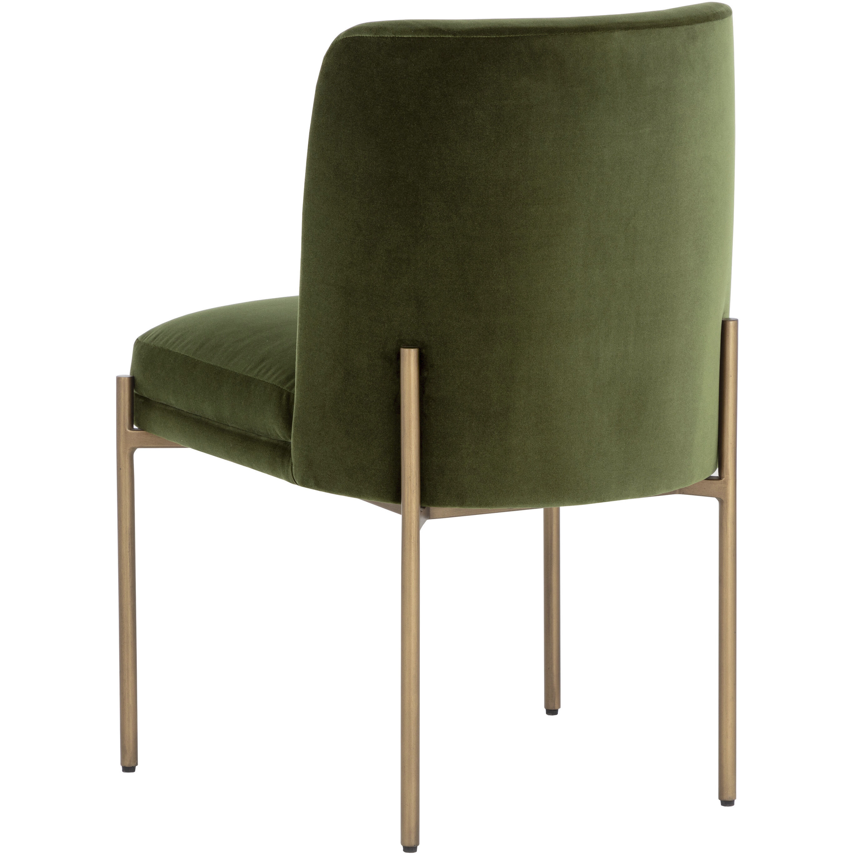 Richie Antique Brass / Forest Green Dining Chair